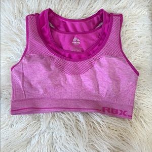 RBX seamless double layer sports bra size large
